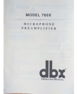 dbx Model 760X Microphone Preamplifier Module Original Owner&#39;s Manual Bo... - $24.74