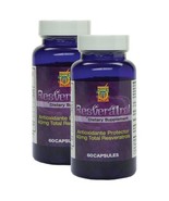 Resveratrol alta potencia. Set de 2 Frascos con 60 caps c/u Regenerador ... - $54.57 CAD