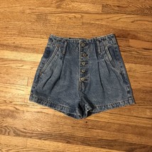 Abercrombie and Fitch High &quot;Natural Rise Shorts&quot; Blue Size 24 / 00 - £11.01 GBP