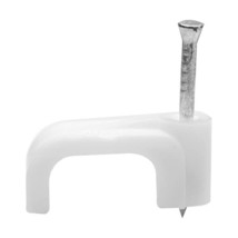 Bulk Hardware BH02195 Twin and Earth Flat Cable Clip, 6 mm - White, Pack of 100  - £9.59 GBP