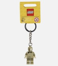 Lego Gear 850807 golden minifigure keychain Keychain Chrome New - $8.99