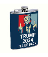 President Donald Trump 2024 L4 8oz Stainless Steel Flask Drinking Whiske... - £12.48 GBP