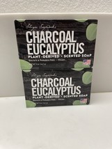 Shugar Soap Works Charcoal Eucalyptus Plant Derived Soap 5oz, 2 Pack - NEW! - £6.04 GBP