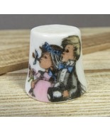 Thimble HUMMEL Boy &amp; Girl Vintage Ceramic 3/4&quot; x 3/4&quot; - $4.77