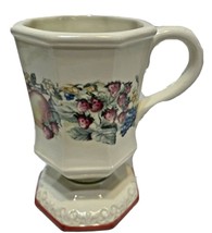 Vintage Avon Sweet Country Harvest Footed Pedestal Coffee Cup Mug Fruit - $13.24