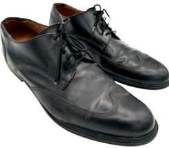 stuart mcguire men&#39;s 60545 black leather wingtip brogue oxford shoes siz... - $456.50 MXN