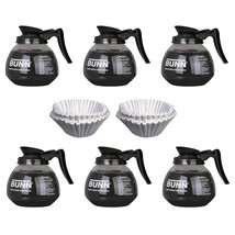 Commercial Decanters BUNN (6 pots) of 64 oz COFFEE POTS  &amp; 400 FREE CF12... - £90.24 GBP