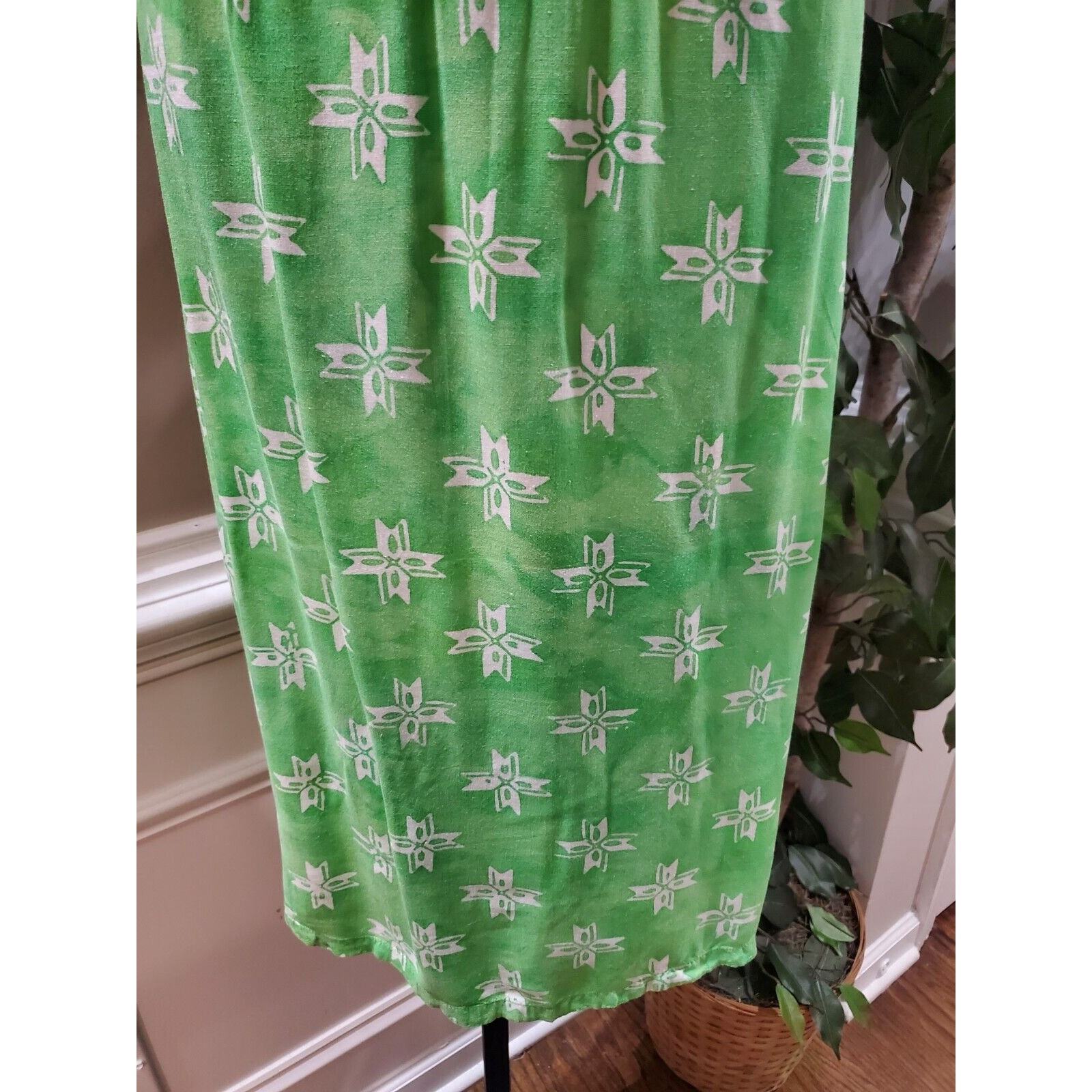 Vintage Donar Hadi Green Polyester Short Sleeve Top & Knee Length Dress Suit Item image 5