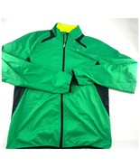 Pearl Izumi Jacket Womens Medium Green Yellow Full Zip Cycling Sportswea... - $28.52