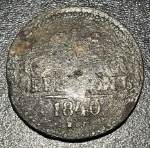 1840 Russie Nikolaï I AE Cuivre 1 Kopeck Serebrom Ekaterinburg Mint 9.35g Pièce - £10.91 GBP