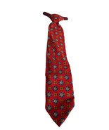 Vintage 1960s -70s Floral red blue gold clip on Tie necktie - $736.77 MXN