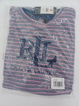 LAUREN RALPH LAUREN 2 Piece Pajama Set Boxer Short Navy Stripe Size XS $... - $17.99