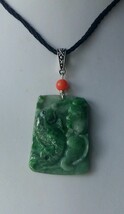 NATURAL jadeite jade pendent. Type (Grade) A, NO treatment. - £115.97 GBP