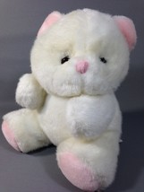 Chosun White Teddy Bear Plush Pink Ears &amp; Nose Soft Stuffed Animal Lovey 9&quot; - £23.97 GBP