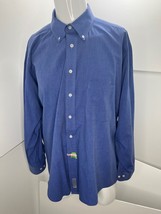 Alexander Lloyd Men Shirt  Long Sleeve Button Up Blue 2XLB 18 34/35 Big ... - $14.82