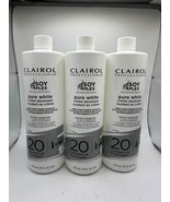(3) Clairol Professional SOY 4 PLEX Pure White 40 Volume Developer 16 oz - £23.58 GBP