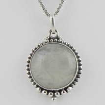 Solid 925 Sterling Silver Rainbow Moonstone Pendant Necklace Women PSV-2097 - £31.52 GBP+