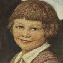 Saxony Girl Postcard Antique Short Hair Vintage - £7.86 GBP