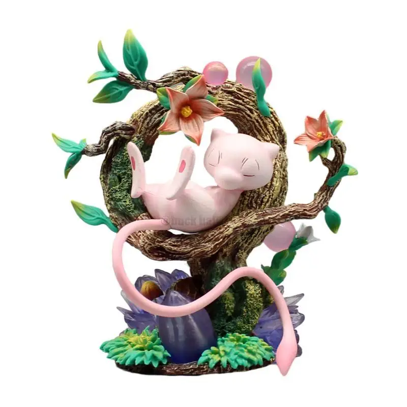 15cm Pokemon Mew Figure Sleeping Posture Anime Mew Luminous Figurine Pvc Statue - £37.54 GBP+