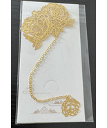 NEW Beautiful Metal Hollow Out Peony Flower Bookmark - $14.99