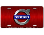 Volvo Logo Inspired Art on Red FLAT Aluminum Novelty Auto Car License Ta... - $17.99