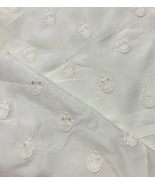 Embroidered Viscose Silk Fabric in White color Bridesmaid Party Fabric -... - £9.86 GBP+