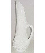 Fenton Milk White Hobnail Fenton Swung Drip Tall Vase Vintage Glass - £78.62 GBP