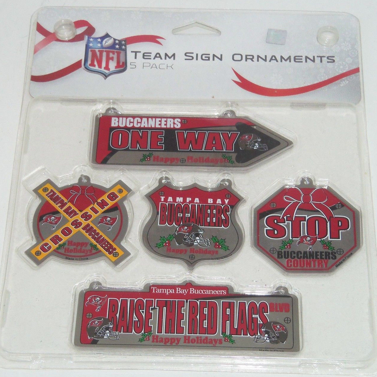 Tampa Bay Buccaneers Christmas Ornaments Tree Team Sign Forever Collectibles - £15.91 GBP
