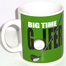 Big Time Golfer Coffee Mug Cup Giant Green Golf Ball Club Ginornous - £20.00 GBP