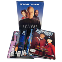 Star Trek Action! Hardcover Book w/ 18 Official Fan Club Magazine Paramount - £13.17 GBP