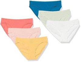 Amazon Essentials 6 Pack Womens Cotton Bikini Brief Underwear Multicolor... - $12.00