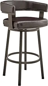 Benjara Jack 26 Inch Counter Height Bar Stool, Swivel Chair, Faux Leathe... - $821.99