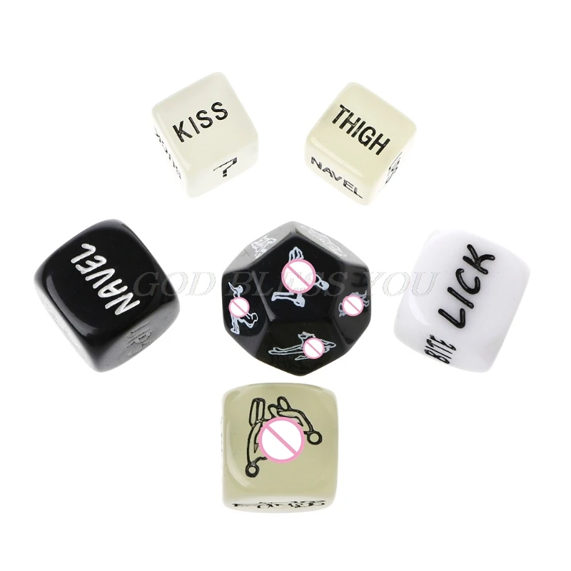 Play 6 PCS Fun Acrylic Dice Love Dice A Dice A Dice Love Game Toy Couple Gift Dr - £23.17 GBP
