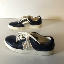 Boden Sneakers Navy Silver Leather Womens 38 EU 7 US Shoe - £26.87 GBP