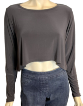 Sympli Women&#39;s Long Sleeve Shorty Top Size 12 Graphite NWT - $47.49