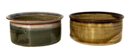 Set of 2 Studio Art Pottery Sauce Bowls Blue, Brown by Nicole Bastide 2&quot;... - £13.91 GBP