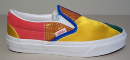 Vans Size 6.5 M X PRIDE Patchwork Leather Satin Slip On Sneakers New Men&#39;s Shoes - £93.95 GBP