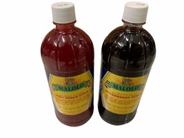 Pack Of 2-Malolo Fruit Punch &amp; Strawberry Syrup 32 Ounces Each - £35.61 GBP