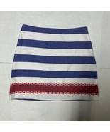 Vineyard Vines Women’s Navy/White Cotton Skirt Side Zip Embroidered &amp; Li... - $27.30 CAD
