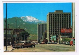 Colorado Postcard Colorado Springs Pikes Peak Ave Stone Center Antlers Hotel - £2.38 GBP