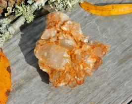 Golden Healer &amp; Clear Quartz Crystal Cluster to Amplify Healing Energy Display  - £35.97 GBP