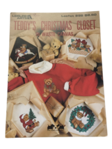 Leisure Arts Leaflet Waste Canvas Pattern Teddy Bear Christmas Closet Holidays - £2.35 GBP