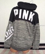 Victoria&#39;s Secret Pink Cowl Neck Gray / Gray Marl White Pullover Sweater... - £58.72 GBP