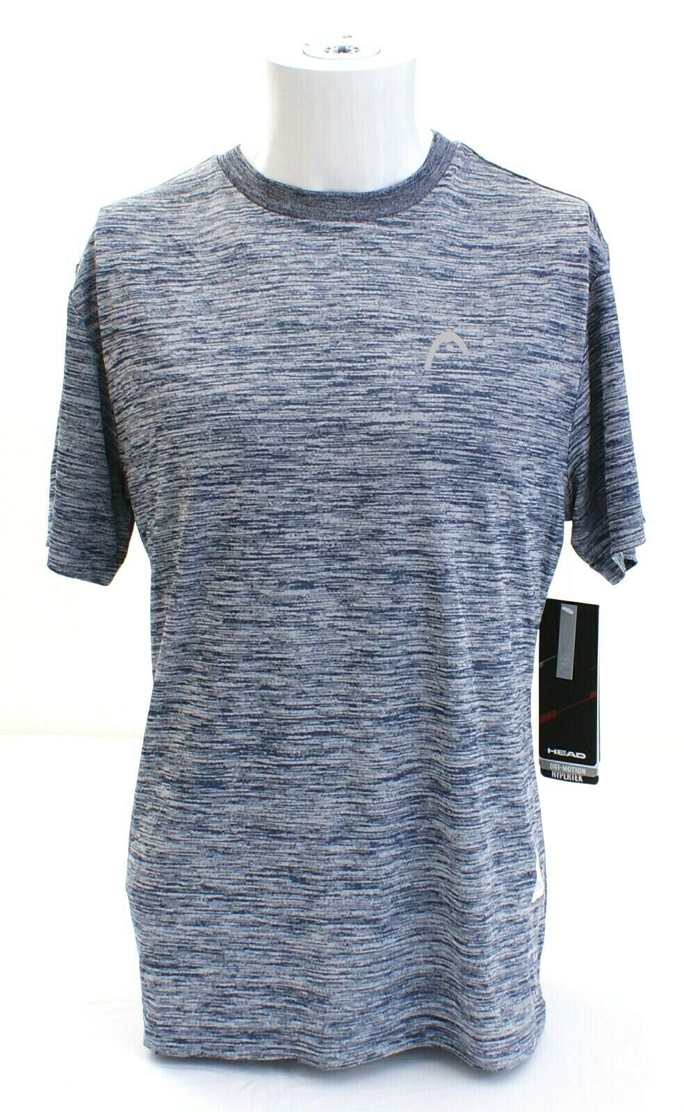 Head Dri Motion Hypertek Heather Gray Short Sleeve Athletic Shirt Men&#39;s NWT - $22.49