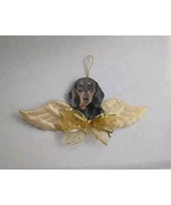 Dachshund Weiner dog with Gold Angel Wings Christmas, Ornament Gift - $15.47