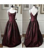 Vintage NWT NOS 90s Jessica McClintock GunneSax Burgundy Underboob Corse... - $247.50