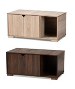 Cat Litter Box Cover Cat House Side End Table Furniture Oak Walnut Brown... - €111,41 EUR