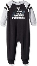 NFL Los Angeles Raiders Baby IT&#39;S TIME TO PLAY Sleeper size 0-3 Month by... - $26.99