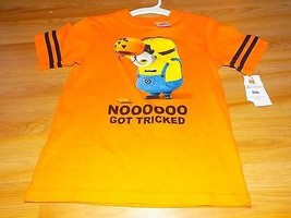 Child Size Small Despicable Me Minions Orange Halloween Short Sleeve T Shirt Top - £9.62 GBP