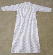 Vintage Lanz of Salzburg Flannel Robe Gown Pajamas Teddy Bear Women&#39;s Si... - $51.55